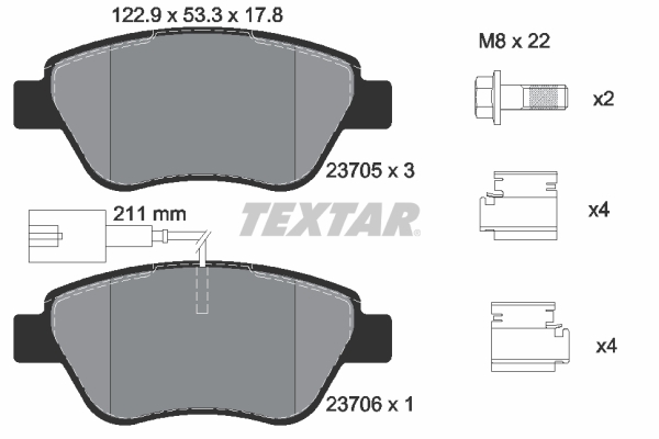 Placute frana TEXTAR 2370502