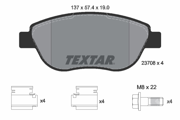 Placute frana TEXTAR 2370803