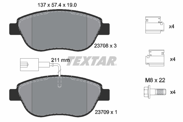 Placute frana TEXTAR 2370802
