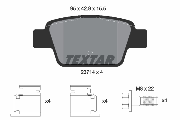 Placute frana TEXTAR 2371481