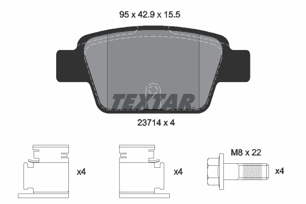 Placute frana TEXTAR 2371401