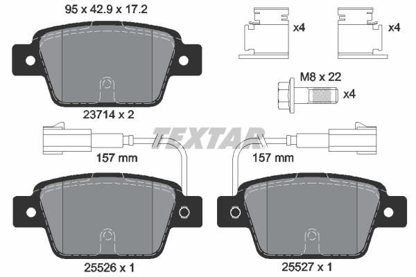 Placute frana TEXTAR 2371403