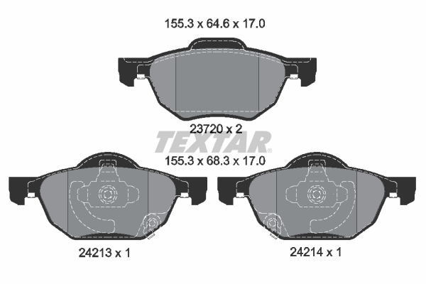 Placute frana TEXTAR 2372001