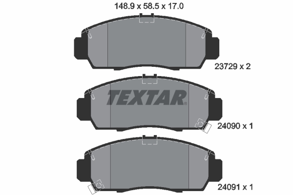 Placute frana TEXTAR 2372901