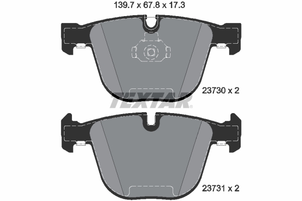 Placute frana TEXTAR 2373001