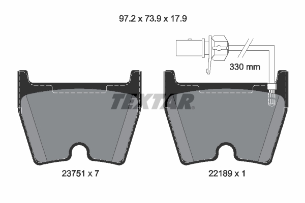 Placute frana TEXTAR 2375104