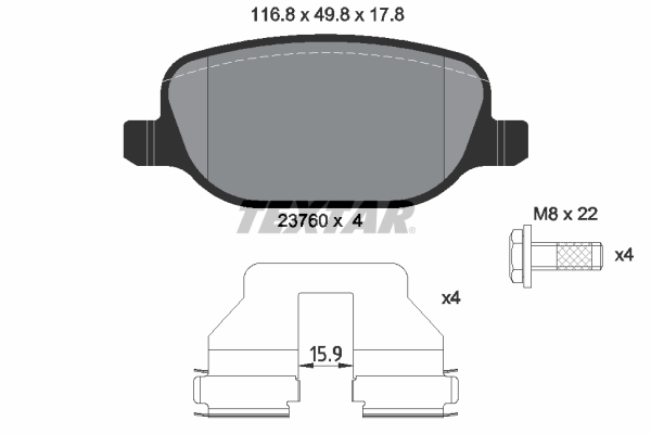 Placute frana TEXTAR 2376001