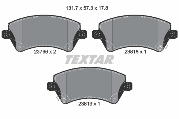 Placute frana TEXTAR 2376601