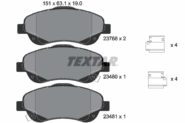 Placute frana TEXTAR 2376802