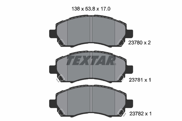 Placute frana TEXTAR 2378001