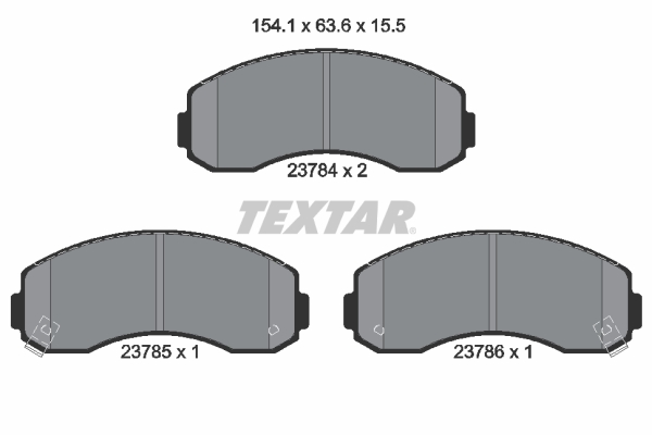 Placute frana TEXTAR 2378401