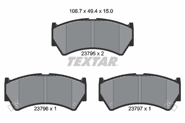 Placute frana TEXTAR 2379501