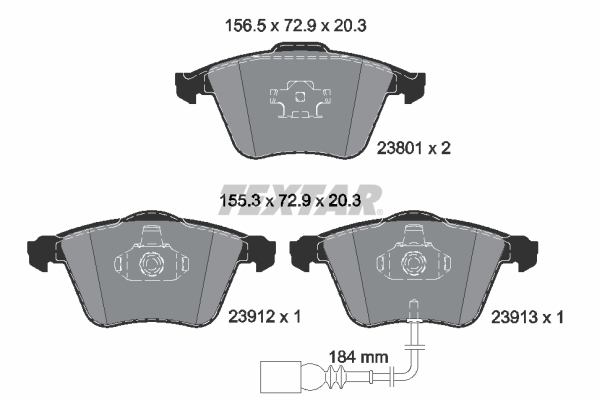 Placute frana TEXTAR 2380101