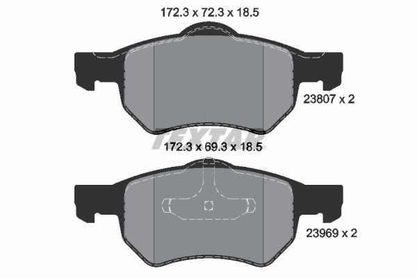 Placute frana TEXTAR 2380701