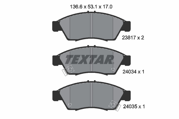 Placute frana TEXTAR 2381701