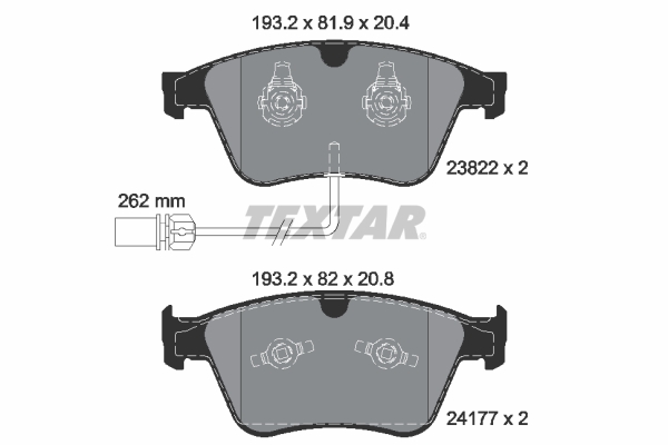 Placute frana TEXTAR 2382201