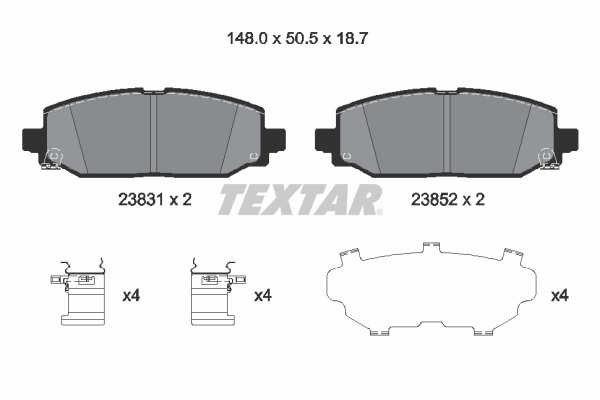 Placute frana TEXTAR 2383101