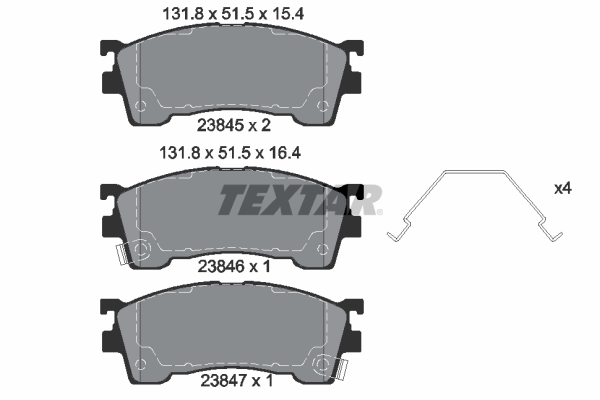 Placute frana TEXTAR 2384504
