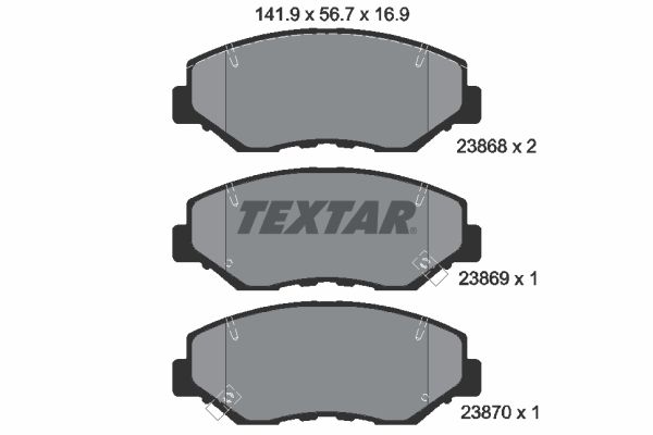 Placute frana TEXTAR 2386801