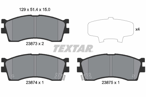 Placute frana TEXTAR 2387301