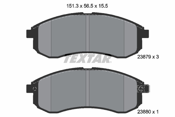 Placute frana TEXTAR 2387902