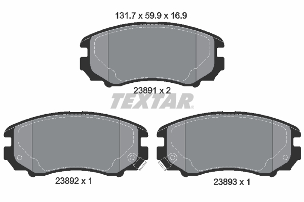 Placute frana TEXTAR 2389101