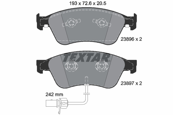 Placute frana TEXTAR 2389601