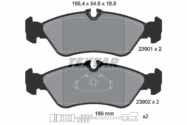 Placute frana TEXTAR 2390101