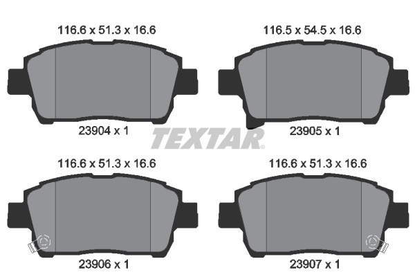 Placute frana TEXTAR 2390401