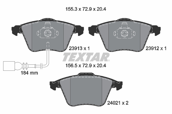 Placute frana TEXTAR 2391301