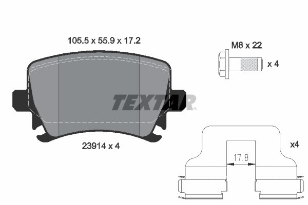 Placute frana TEXTAR 2391401