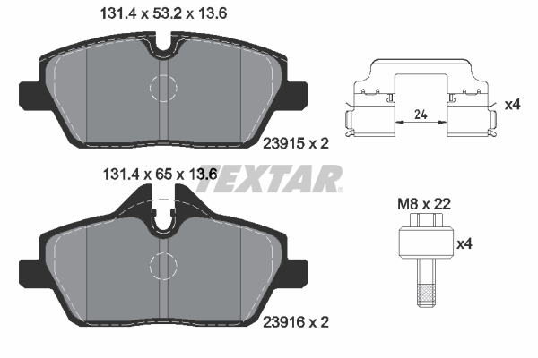 Placute frana TEXTAR 2391508