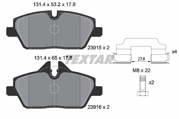 Placute frana TEXTAR 2391503
