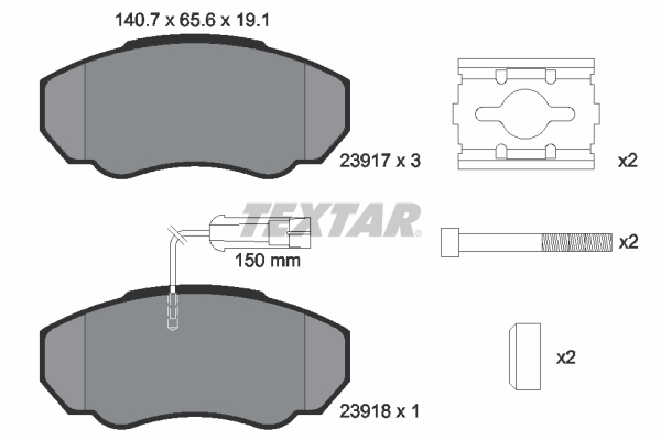Placute frana TEXTAR 2391701