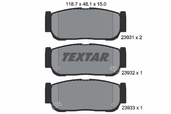 Placute frana TEXTAR 2393101