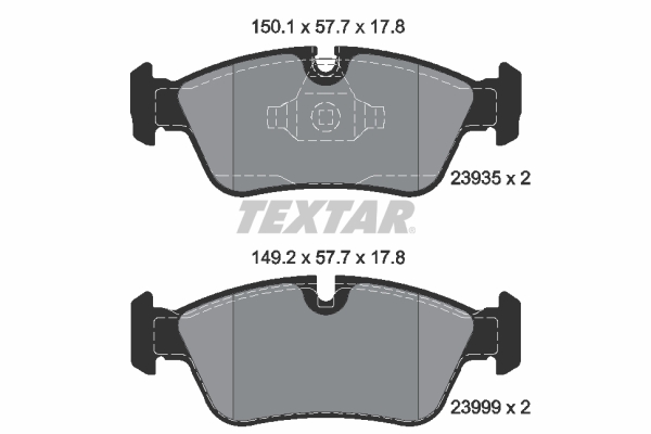 Placute frana TEXTAR 2393581