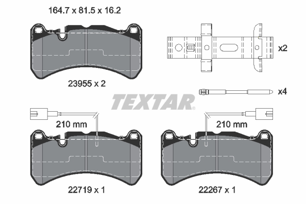 Placute frana TEXTAR 2395503
