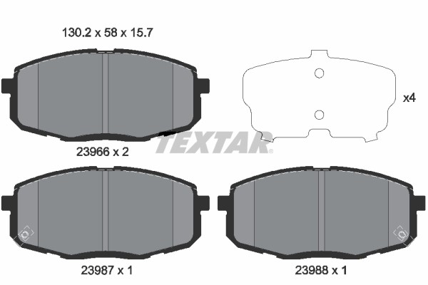 Placute frana TEXTAR 2396601