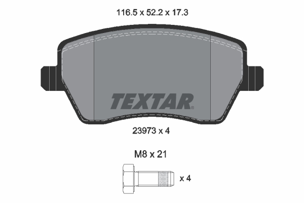 Placute frana TEXTAR 2397301