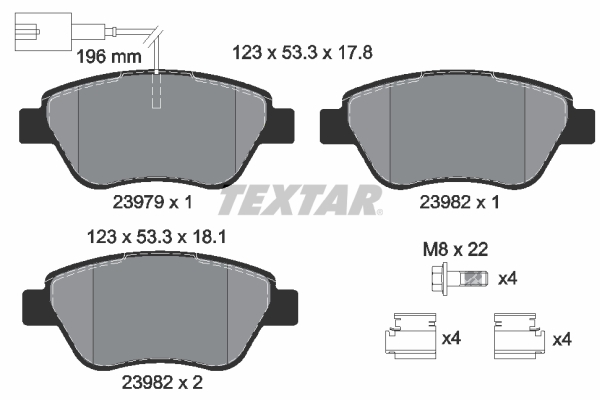 Placute frana TEXTAR 2397901