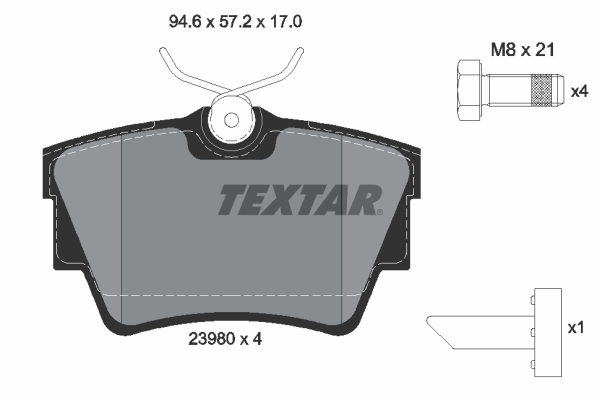 Placute frana TEXTAR 2398001