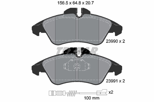 Placute frana TEXTAR 2399002