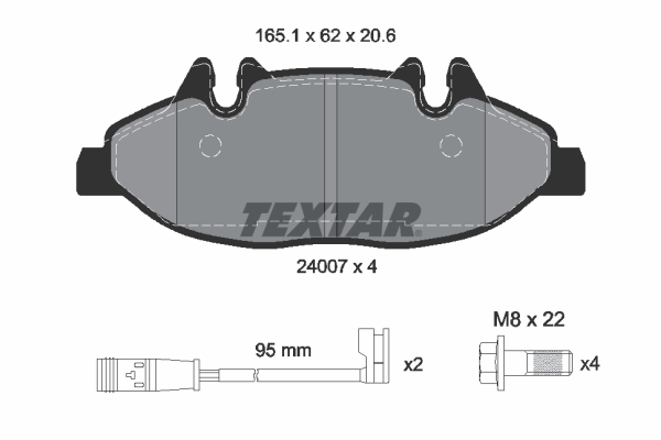 Placute frana TEXTAR 2400701