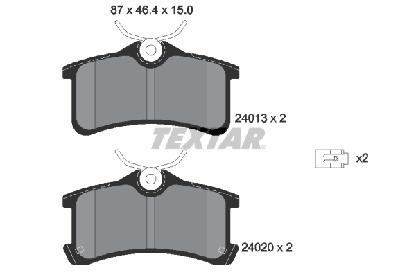 Placute frana TEXTAR 2401301