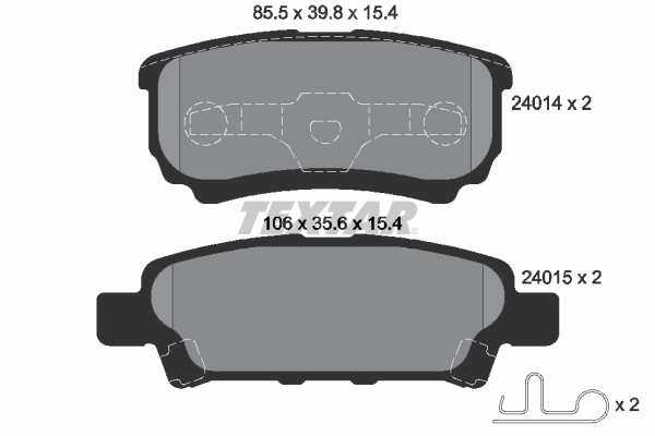 Placute frana TEXTAR 2401401