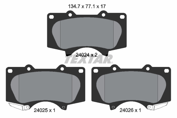 Placute frana TEXTAR 2402403