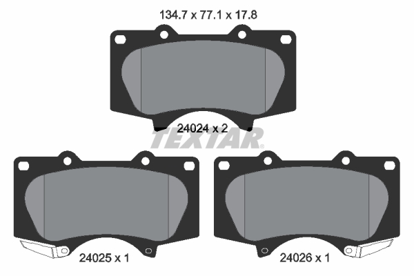 Placute frana TEXTAR 2402401