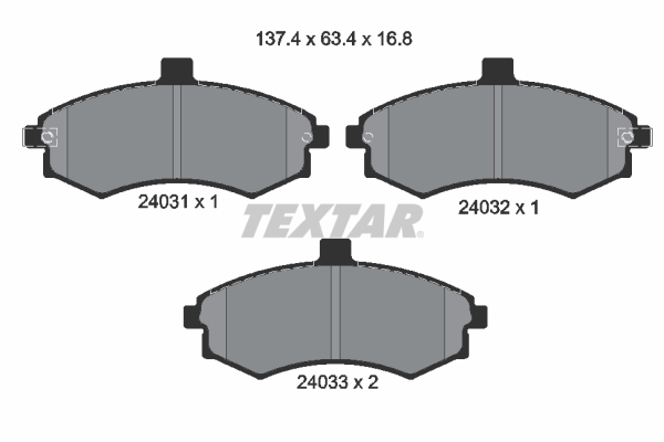 Placute frana TEXTAR 2403101