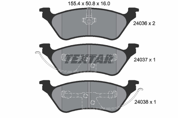Placute frana TEXTAR 2403601