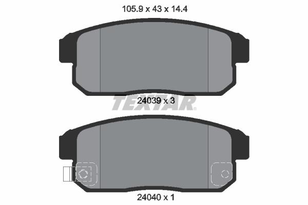 Placute frana TEXTAR 2403901